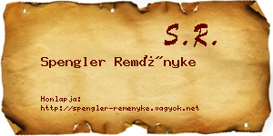 Spengler Reményke névjegykártya